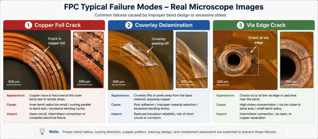 common FPC failure modes copper crack delamination 1.webp