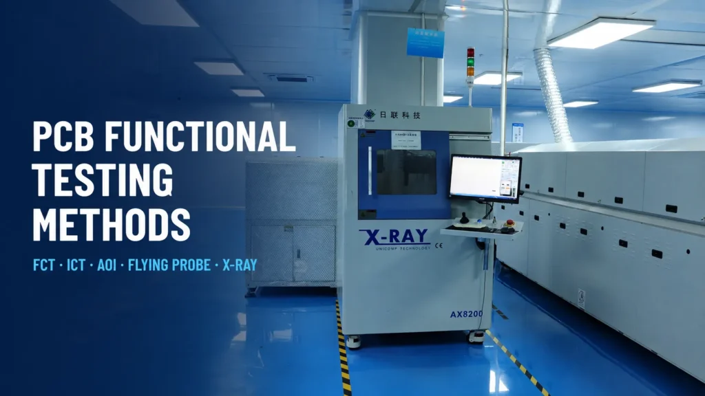 PCB functional testing methods with X-ray inspection equipment in a PCBA factory