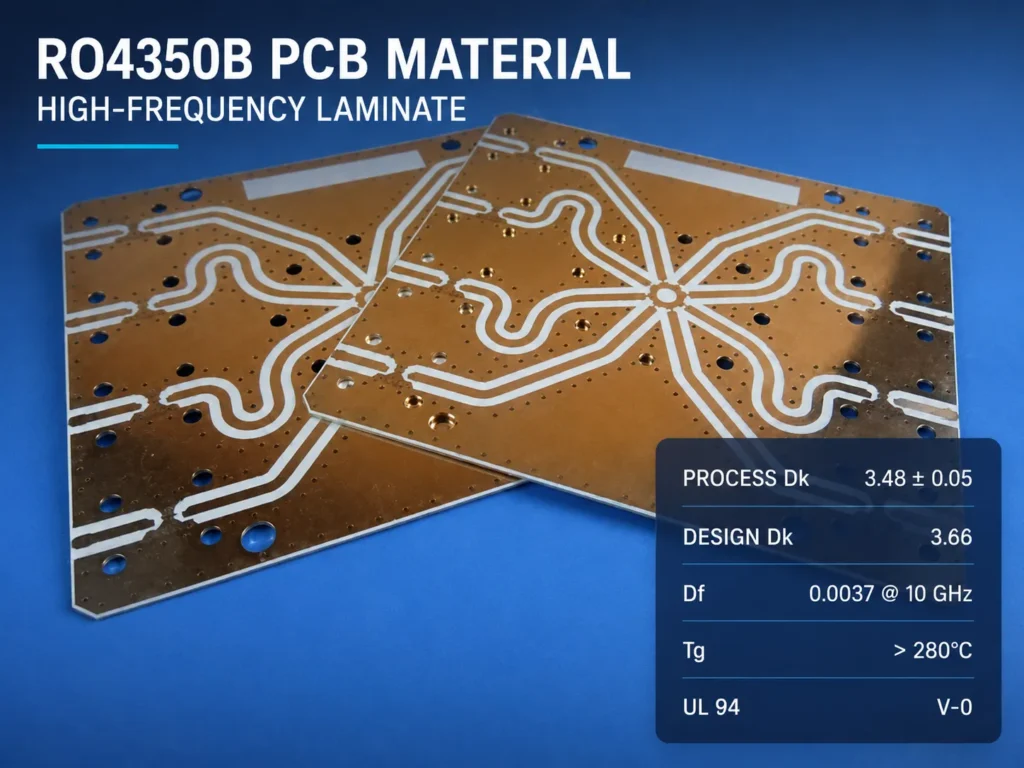 rogers ro4350b pcb material laminate sheet specifications high frequency