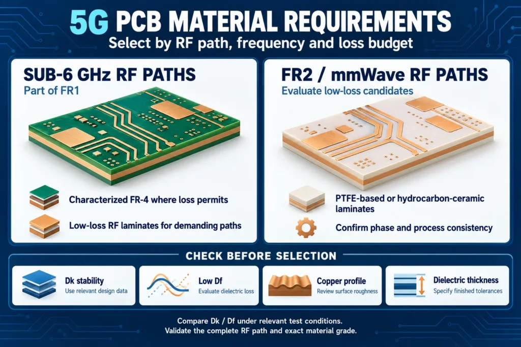 5g pcb design material requirements chart