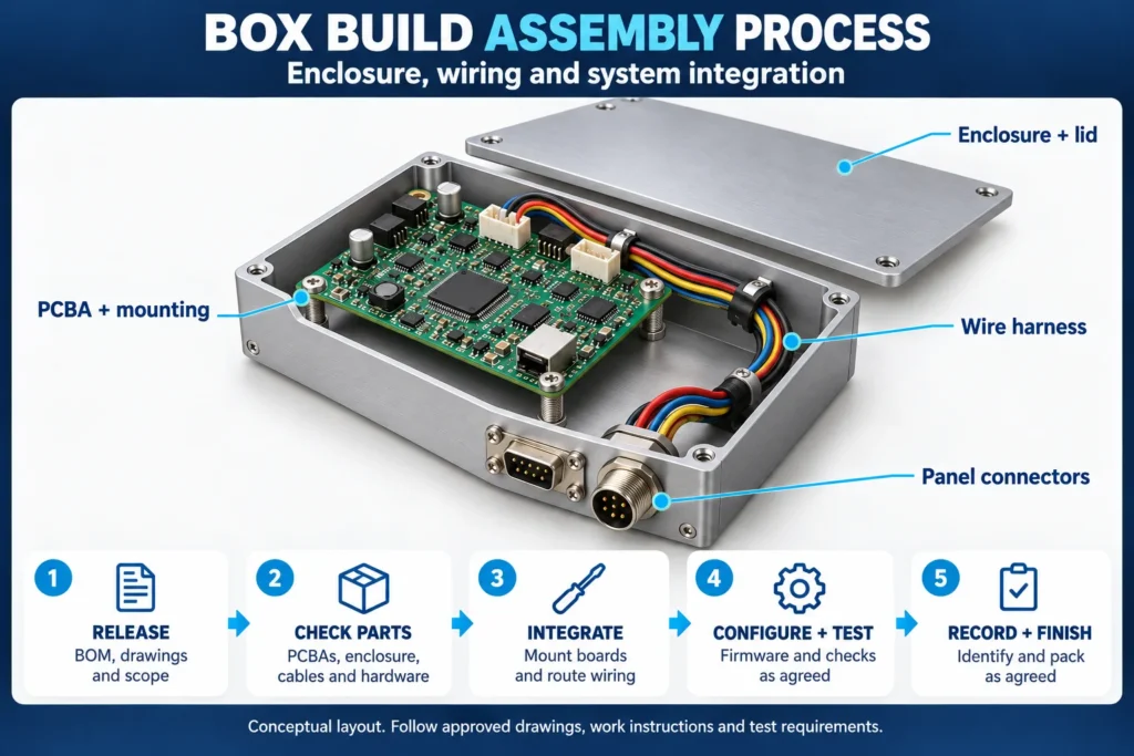 box build assembly process enclosure wiring diagram