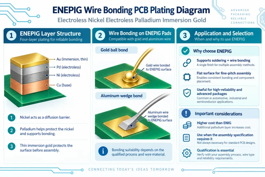 enepig wire bonding pcb plating diagram