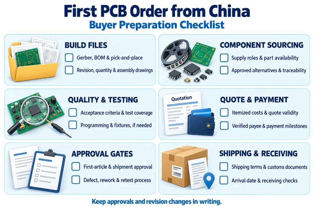 first time pcb buyer china checklist chart 1