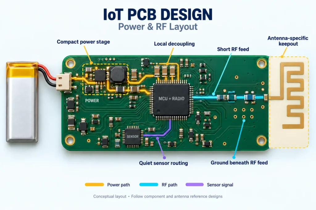 iot pcb design power rf layout diagram