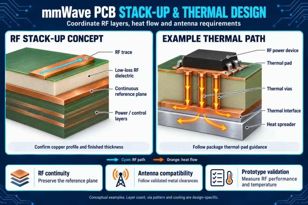 mmwave pcb stack up thermal design diagram
