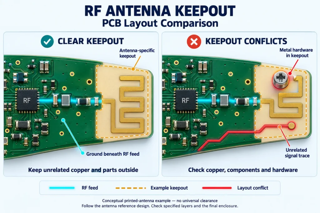rf antenna keepout zone layout chart 1